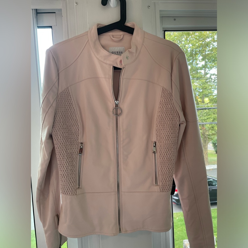 GUESS pink leather jacket